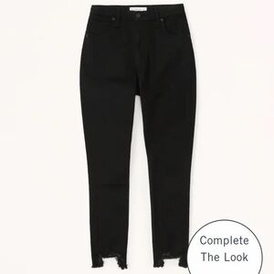 Abercrombie Curve Love Super Skinny Ankle High Rise Black Jeans